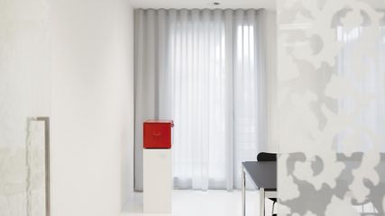 transparent translucent acoustic curtain STREAMER pro meeting room office Baumschlager Eberle St. Gallen