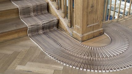 wooden carpet runner designed by Annette Douglas for Gewerbemuseum Winterthur