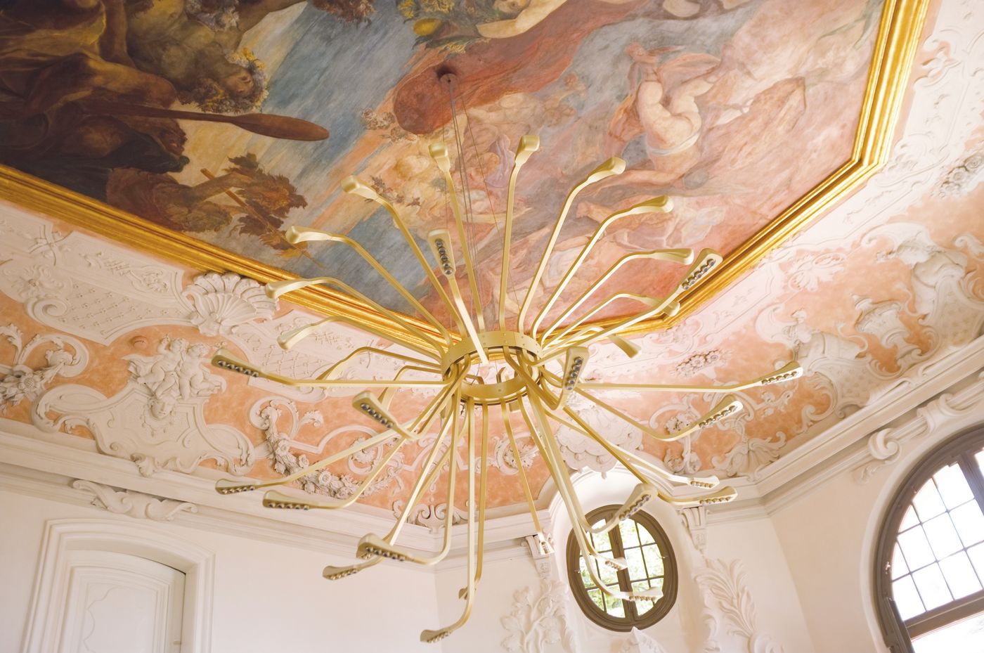 Paintings ceiling of Baroque Pavilion University Zurich