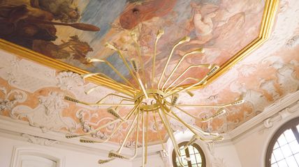 Paintings ceiling of Baroque Pavilion University Zurich