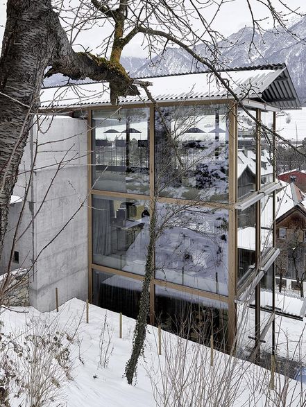 transparenter Akustik Vorhang Atelier Zumthor Haldenstein